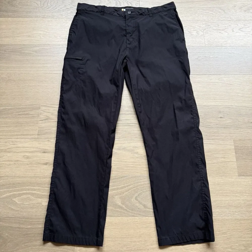 UB Tech Pants Men 40x32 Black Outdoor Hiking Quick Dry Nylon Camping Stretch